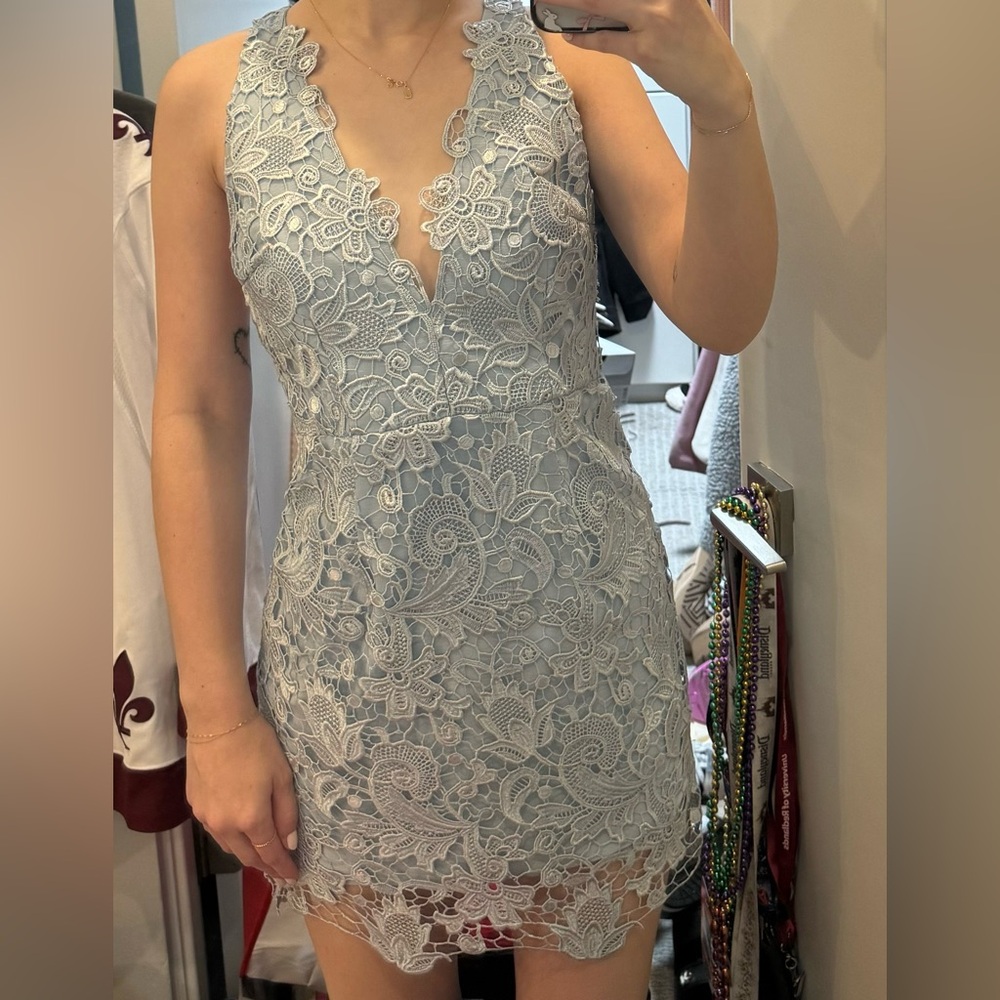 Free People Blue lace Party Dress NEW WITH TAGS